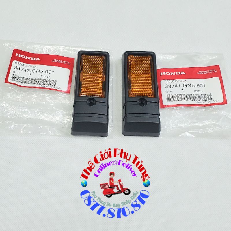 Cặp mắt mèo - Phản quang ốp phuộc Dream Thái zin Honda Thái Lan - 33742-GN5-901/ 33741-GN5-901