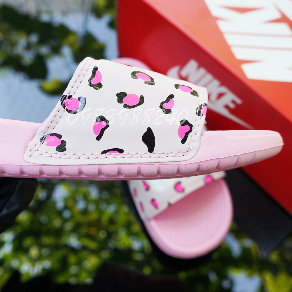 Dép Nike Nk FREE SHIP + hộp hãng + siêu cấp hàng VNXK loại 1.1 báo hồng unisex hot trend quai bản ngang nữ. BH Slippers