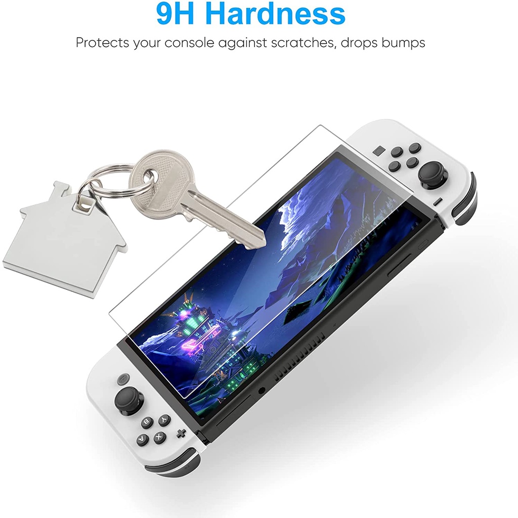 Kính cường lực siêu mỏng HD chống trầy dành cho máy chơi game Nintendo Switch OLED 2021