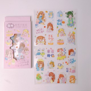 ⚡️BỘ 6 MIẾNG STICKER DÁN SỔ, ĐIỆN THOẠI CUTE⚡️
