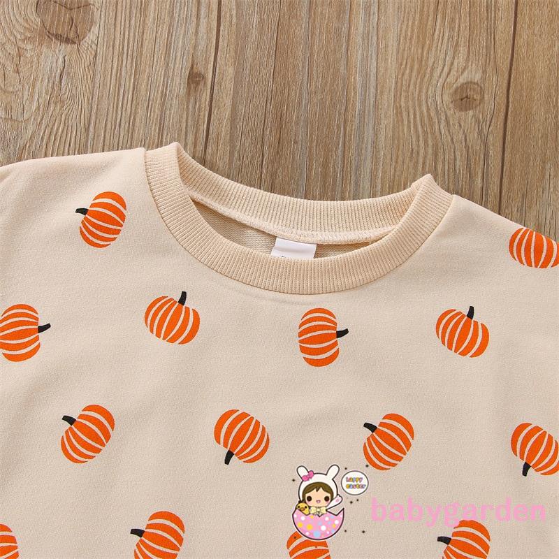 Áo Liền Quần Tay Dài In Hình Ma / Bí Ngô / Bí Ngô / Đèn Lồng Cho Bé 0-24 Tháng Tuổi