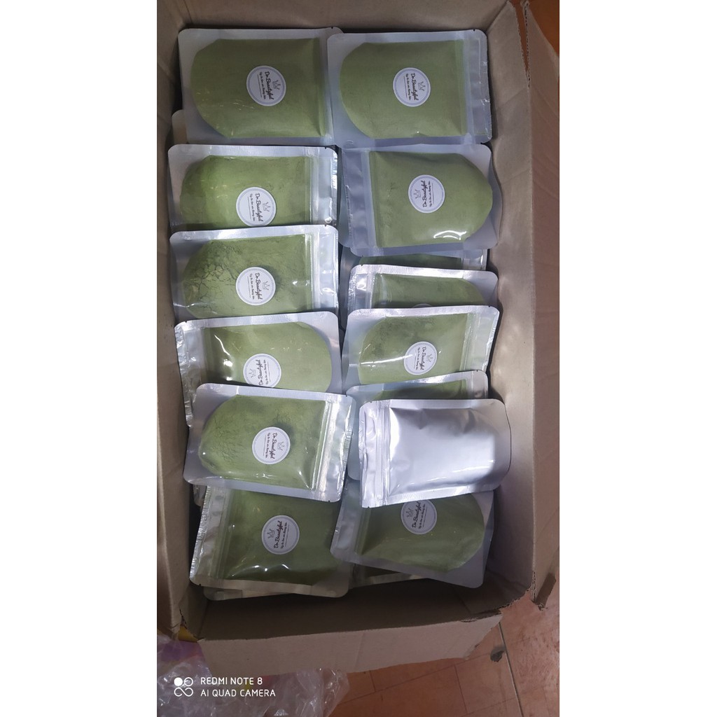 Combo 1 gói bột trà xanh 100g + 1 ủ trắng sữa non 100ml ( tặng kèm que đắp ) | BigBuy360 - bigbuy360.vn
