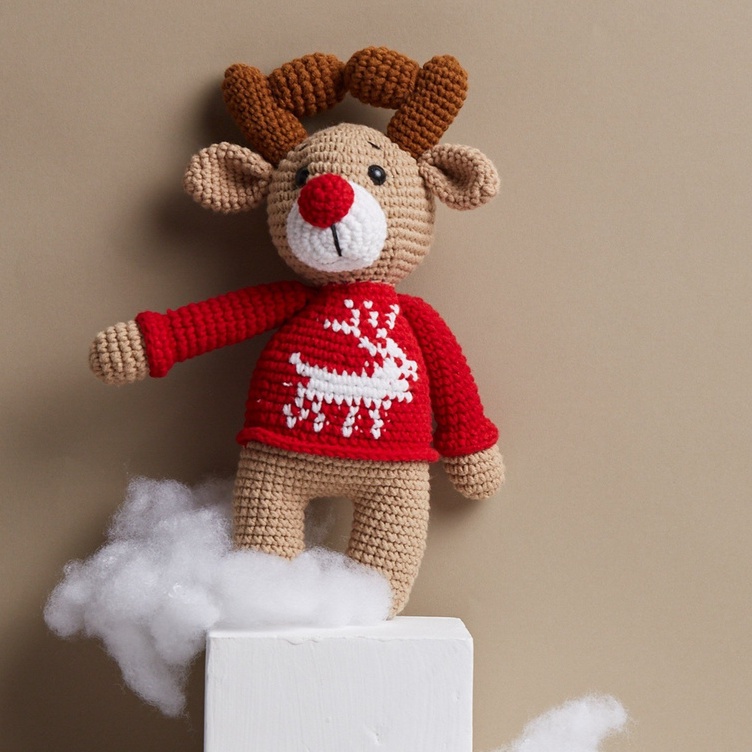 Thú nhồi bông cao cấp Gấu bông Noel Giáng Sinh CHIPPIANDCO Tuần lộc Rudolph, Gấu trăng Pam, Người tuyết Lava  30 cm