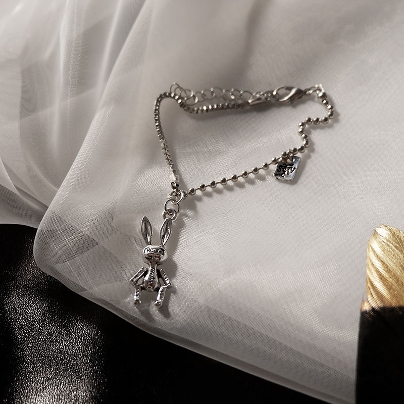 Vòng Tay Mặt Hình Thỏ Bằng Bạc Thời Trang Cho Cặp Đôi 22210