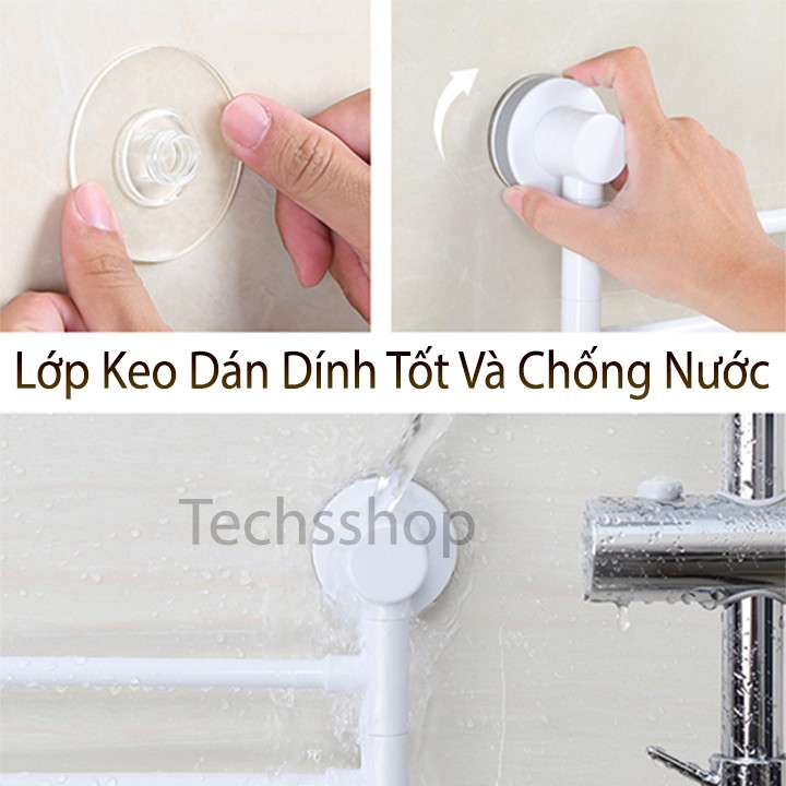 Giá Treo Khăn Tắm Dán Tường Ecoco E1610 Có 4 Móc Thanh Xoay 180 Độ