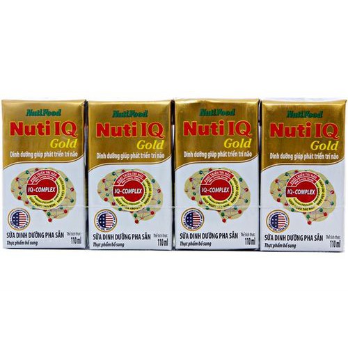 Sữa Bột Pha Sẵn Nuti IQ Gold 4 X 110Ml