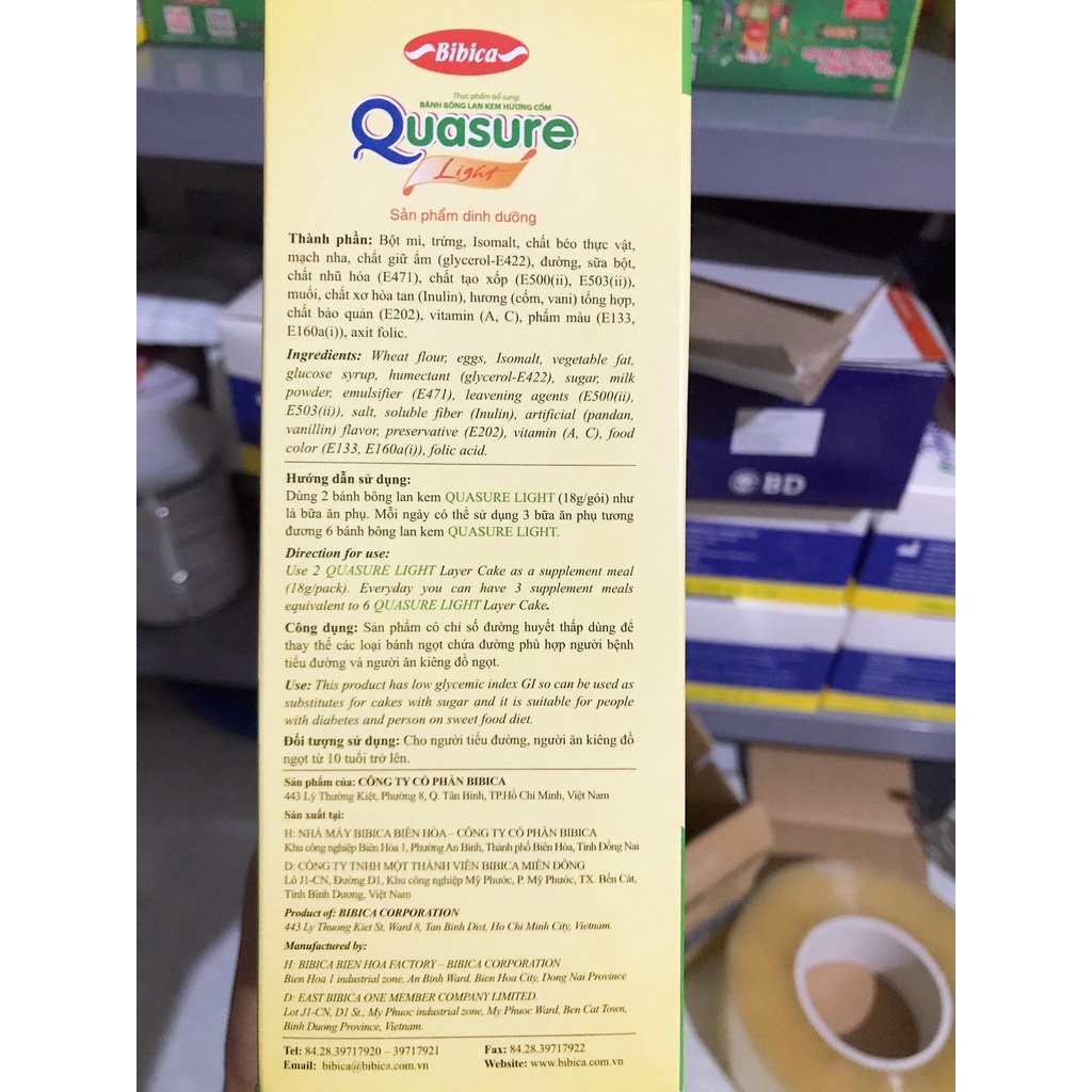 Bánh bông lan Quasure