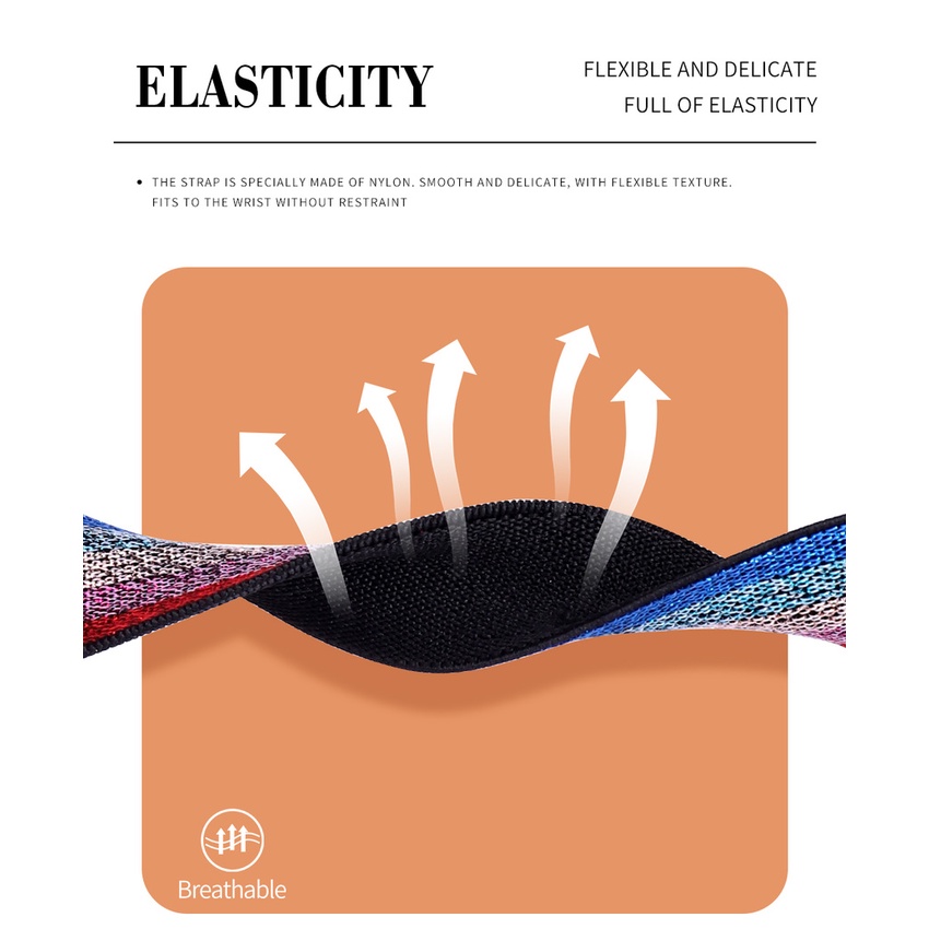 Dây đeo đồng hồ thông minh co giãn phong cách bohemian thích hợp cho Apple iWatch 6 5 4 3 2 1 38mm 40mm 42mm 44mm