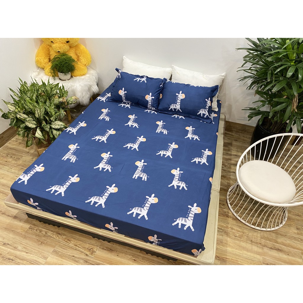 Bộ ga gối 1m8x2m cotton poly,mẫu mới hot 2020,chát chọn mẫu,ngựa vằn