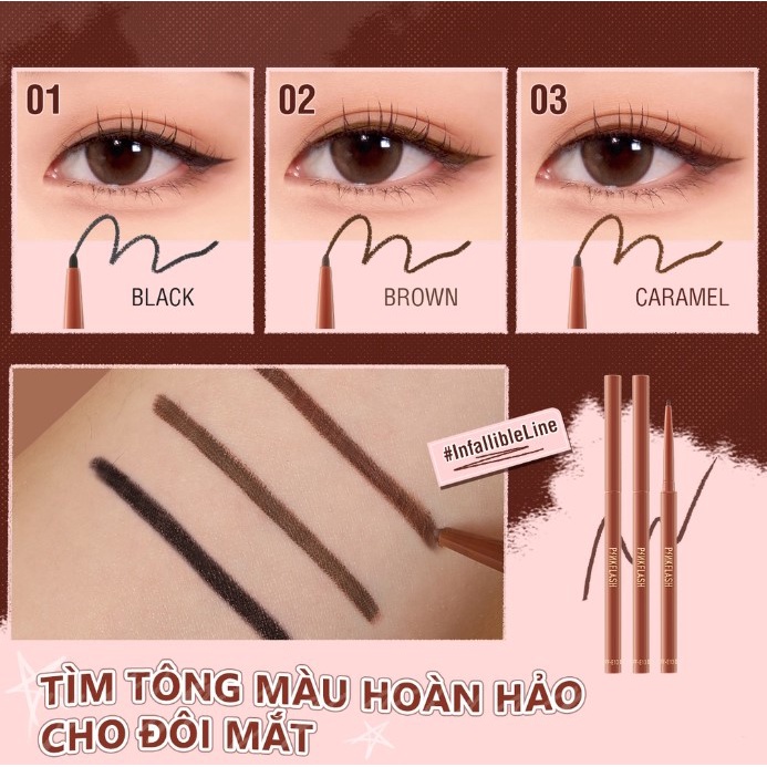 PINKFLASH Bút chì kẻ mắt gel chống thấm nước lâu trôi 30g