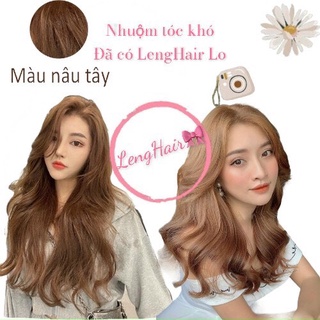 Combo Thuốc Nhuộm Tóc Cao Cấp +Oxy (Màu Nâu Tây) chính hãng