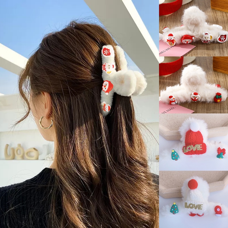 Haimeikang Kẹp Tóc Hình Ông Già Noel / Người Tuyết Dễ Thương