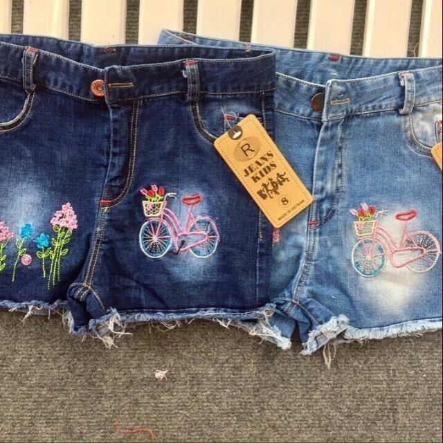 Combo 2 Quần short jean bé gái
