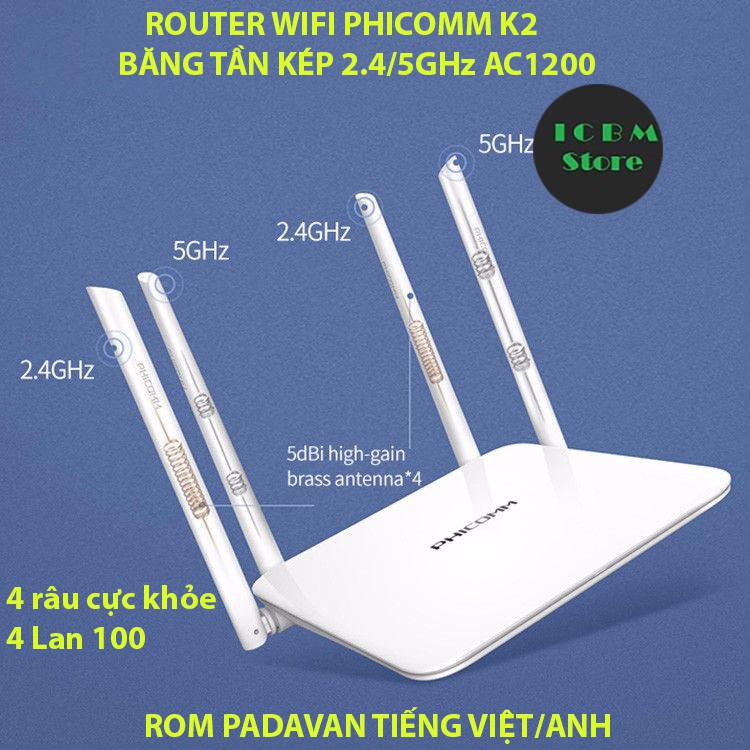 Wifi Phicomm K2 tiếng Việt padavan