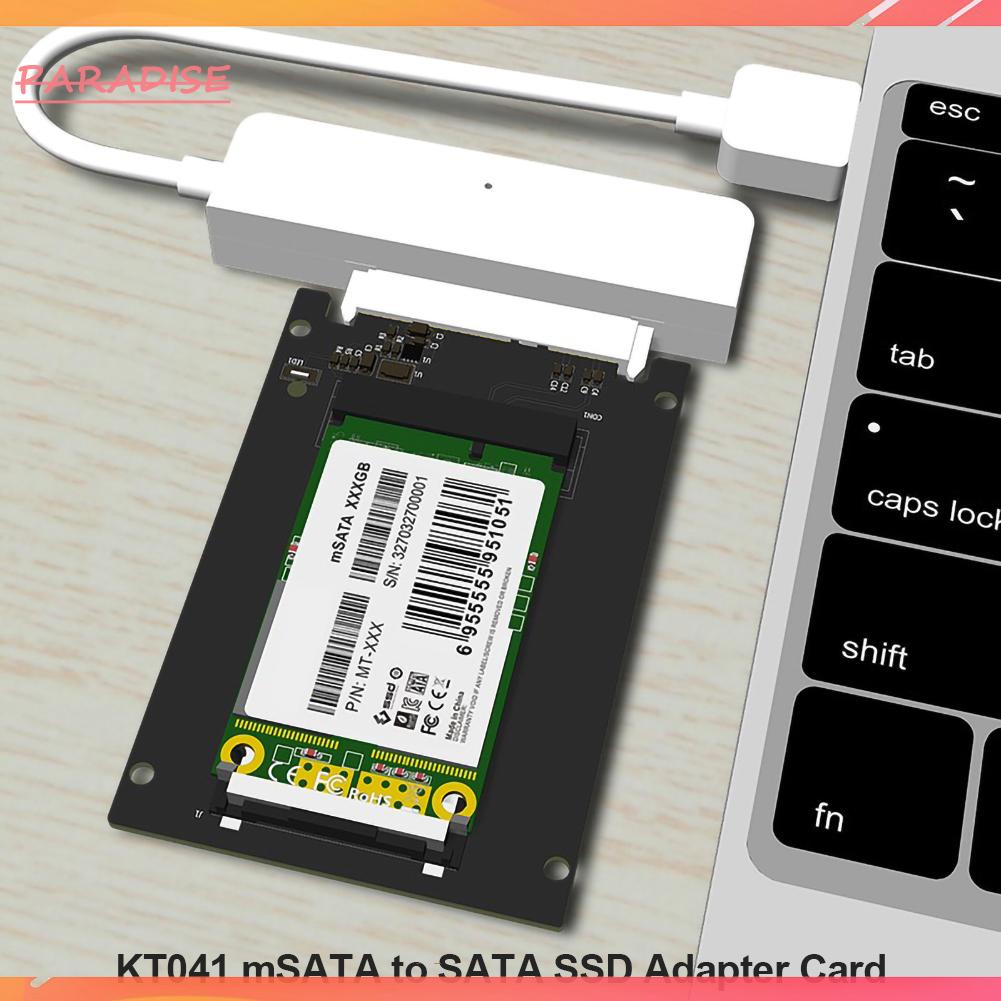 Paradise1 KT041 mSATA to SATA 3.0 Converter Card Desktop 51 X 30mm SSD Adapter Module