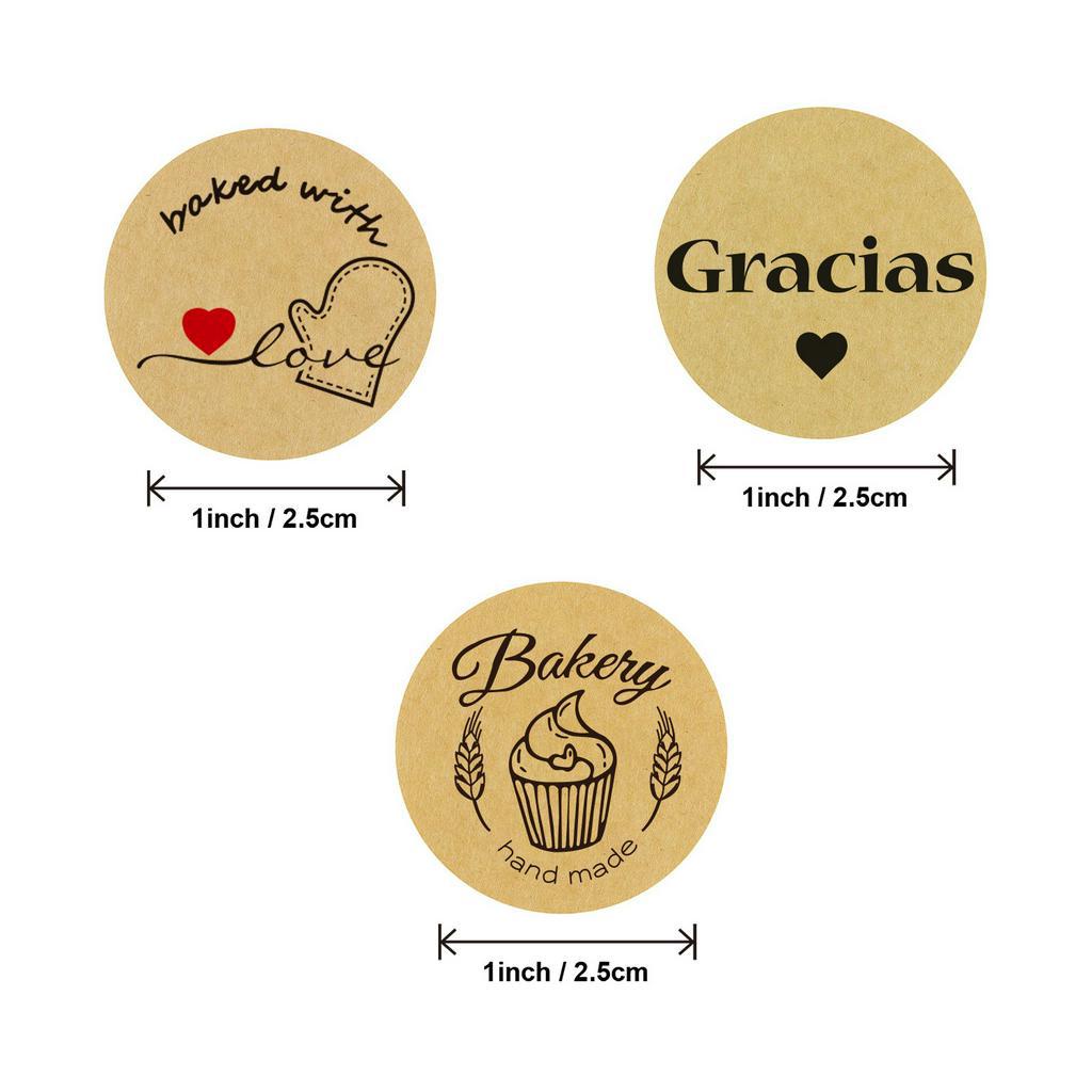 Cuộn 500 Miếng Dán Túi Bánh Làm Quà Tặng