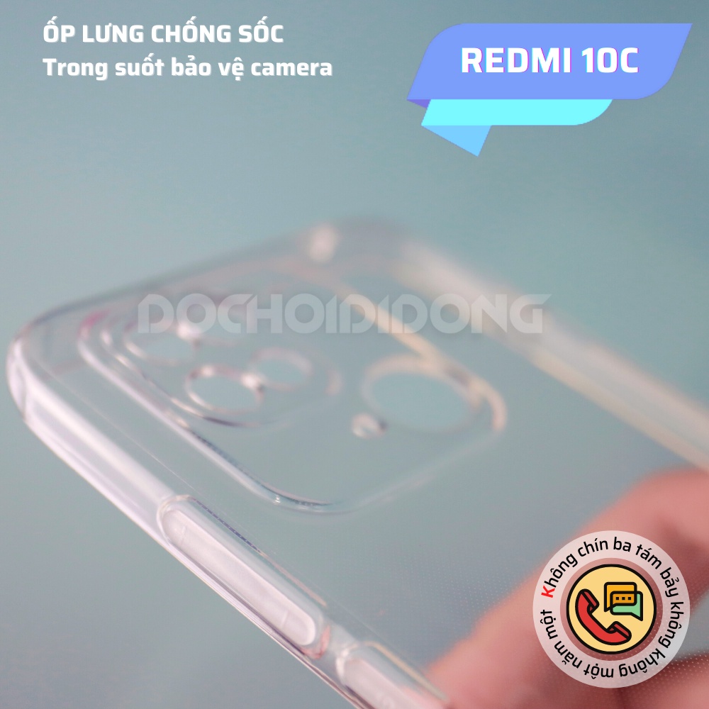 Ốp Lưng Dẻo Trong Suốt Cho Xiaomi Redmi 10C Chống Sốc Bảo Vệ Camera