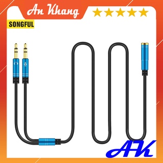 Jack chia audio và mic 1.1 mét