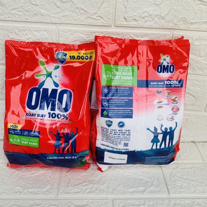 Bột Giặt Tay Omo 800g/1,2Kg Hệ Bọt Thông Minh Mới