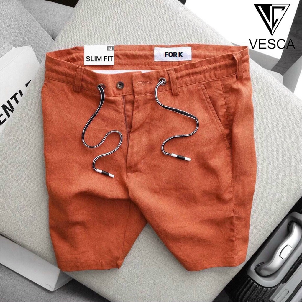 Quần đùi nam kaki màu trắng lưng thun co giãn 2 chiều form rộng Hàn Quốc | BigBuy360 - bigbuy360.vn