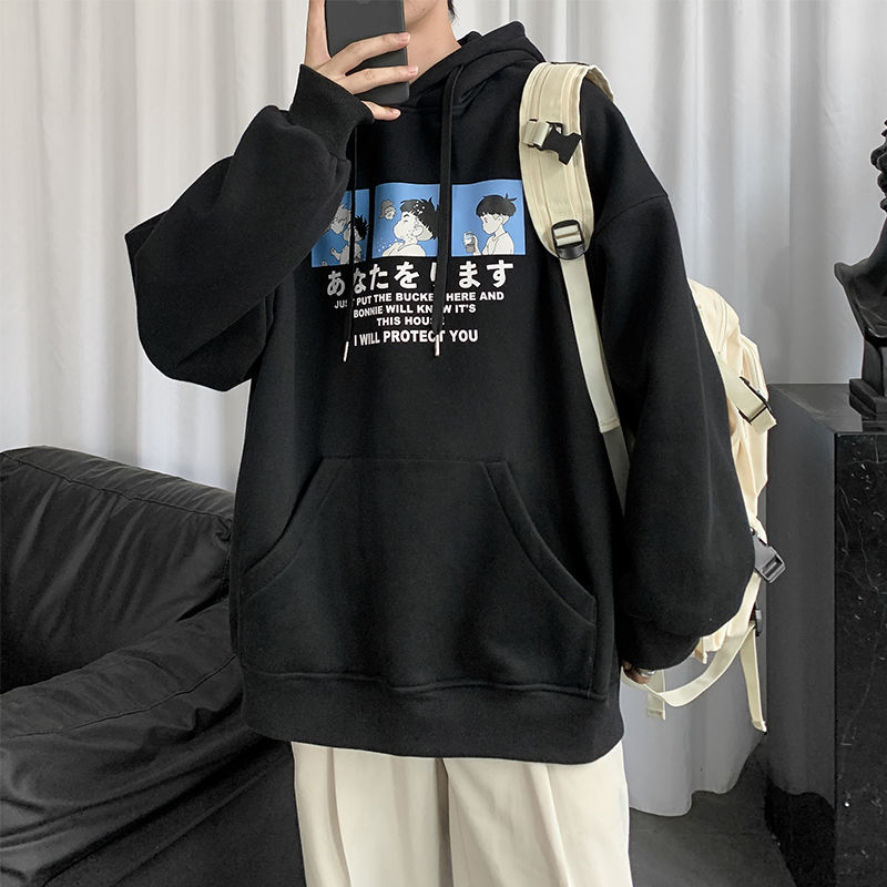 Áo Hoodie Dáng Rộng Có In Hình Phong Cách Thời Trang Hong Kong Dành Cho Nam | BigBuy360 - bigbuy360.vn