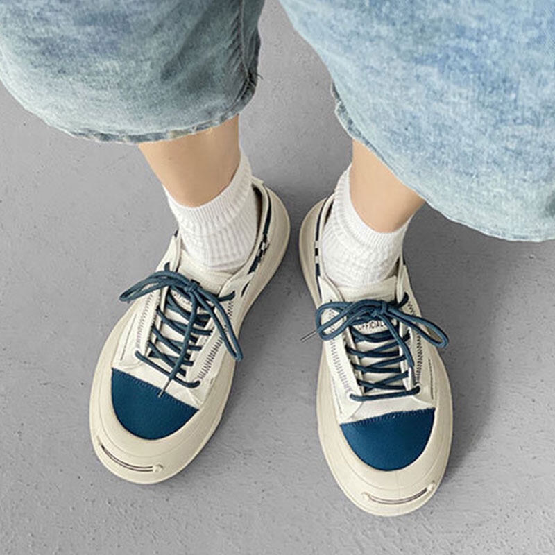 Giày thể thao QIAOYILUO đế mềm bằng vải canvas thoáng khí cho nam