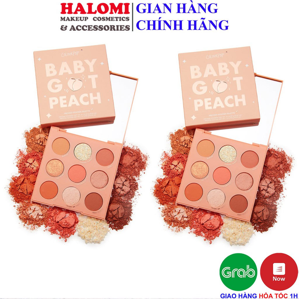 Bảng Phấn Mắt Colourpop Baby Got Peach Shadow Palette 9 Ô Chính hãng tone nhẹ mịn phong cách đa dạng