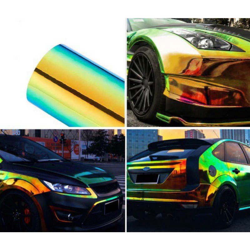 Decal giấy crom đổi màu chống trầy xước 3 lớp dán oto xe máy các đồ vật dụng