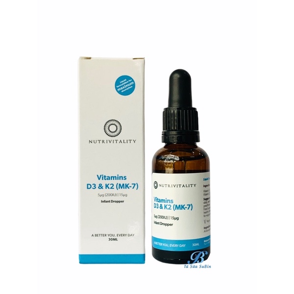 Vitamin D3 k2 mk7 của Anh (30ml)