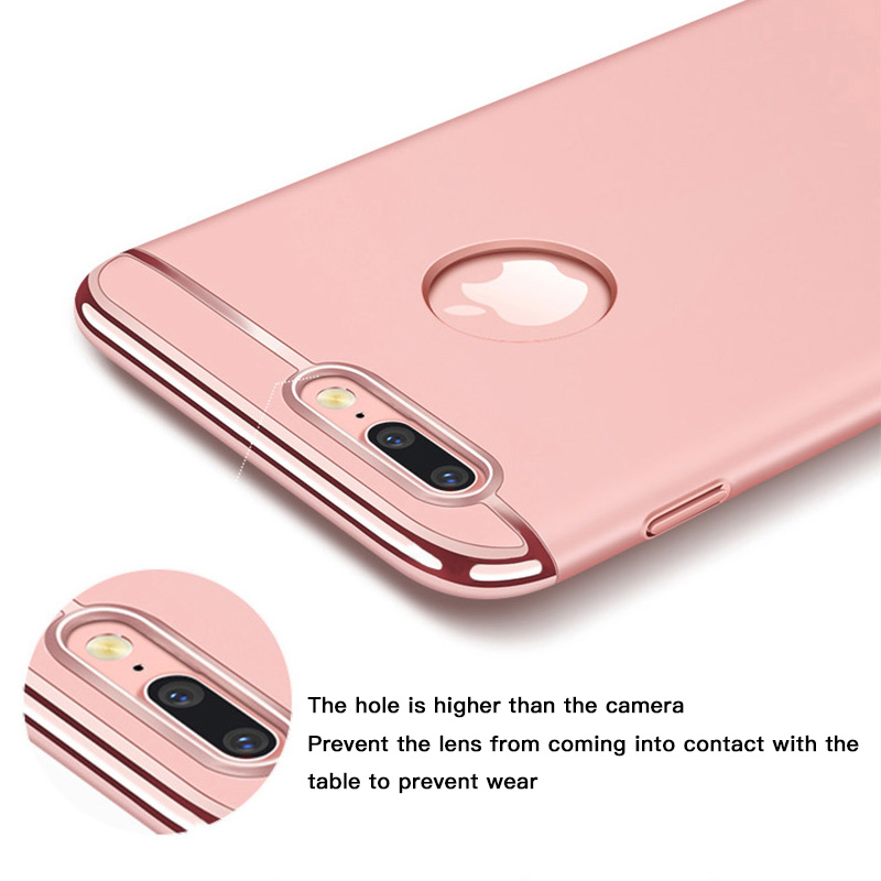 3 in 1 Matte Plating Phone Case For OPPO A91 A92 A52 A5S A3S OPPO A31 2020 A5 2020 A9 2020 Find X2 Pro Reno 2F Hard PC Back Cover HOSTR