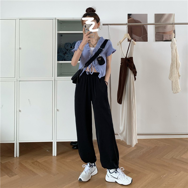 Xiaozhainv Quần Thể Thao Lưng Thun Co Giãn Thoải Mái Dành Cho Nữ