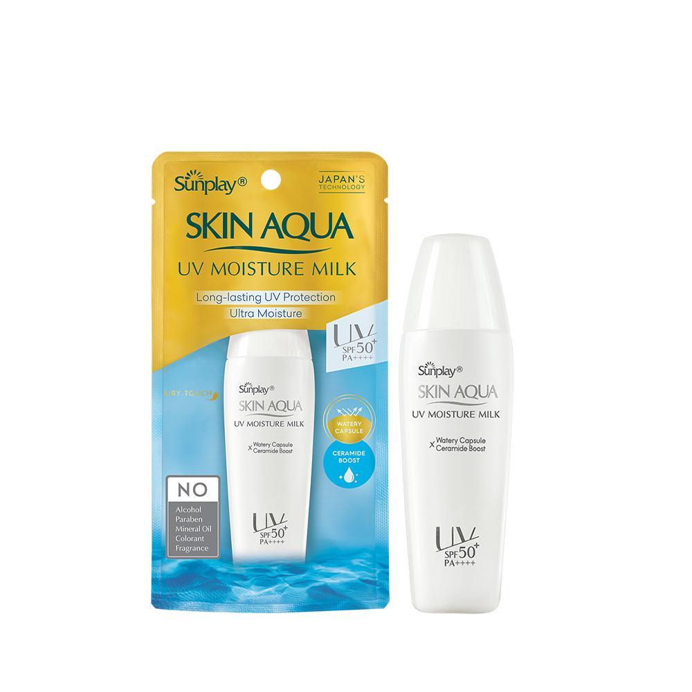 Sữa chống nắng dưỡng da ẩm mịn Sunplay Skin Aqua UV Moisture Milk SPF50+, PA+++ 30g