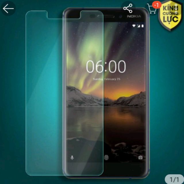 Bộ 2 kính cường lực nokia 6.1 2018 cao cấp chống vỡ