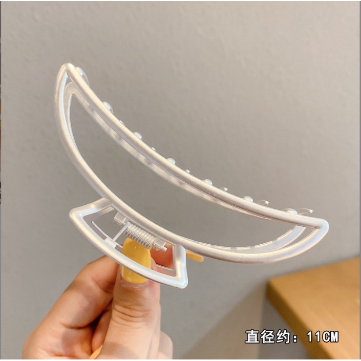 Kẹp tóc nữ càng cua thép không gỉ hình khối sang chảnh BAG U KTTHEP21