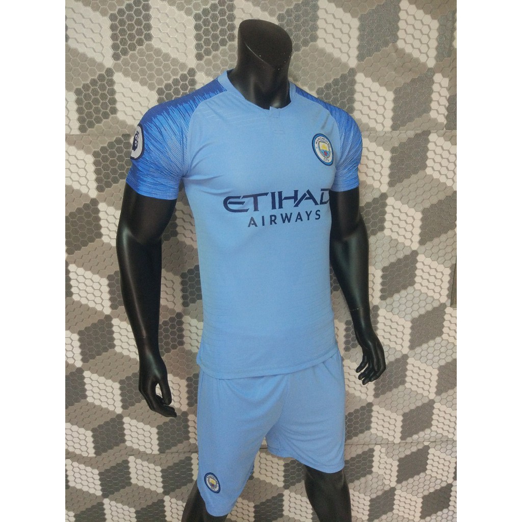 Quần áo đá bóng Man City sân nhà 2018-Xịn sò