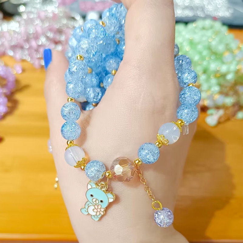 Dualswish Vòng Tay Dây Co Giãn Xỏ Hạt Pha Lê Nhiều Màu Phong Cách Bohemian Hàn Quốc Thủ Công Dành Cho Nữ (Phong Cách Ngẫu Nhiên