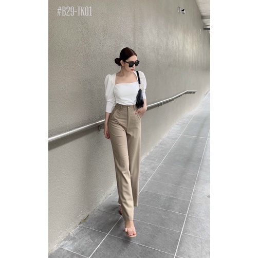[Hàng Thiết Kế Cao Cấp] Áo Cổ Vuông Tay Phồng TK01
