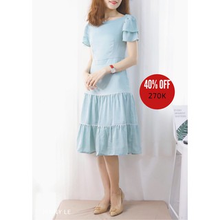 Jenny L - Đầm tay cánh tiên 2 tầng tùng viền nổi - Rosa Dress JL118