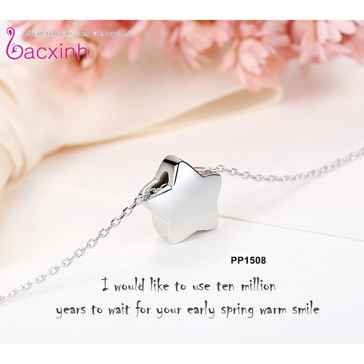 Dây chuyền bạc Ý S925 Bạc Xinh Huệ Ngân - Ngôi sao may mắn PP1508