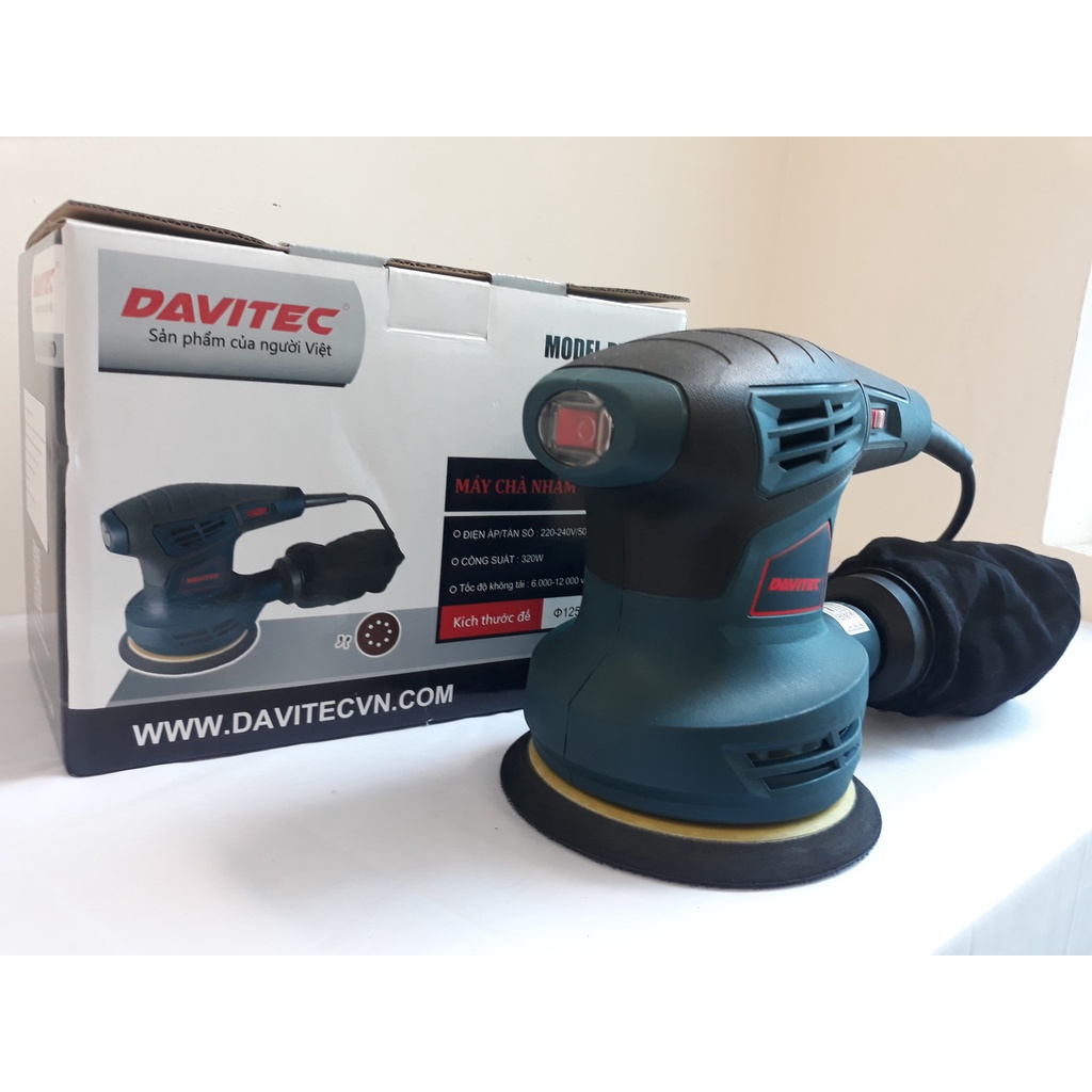 Máy chà nhám tròn DAVITEC DV3060 - công suất 320W, giá hợp lý, motor dây đồng 100%
