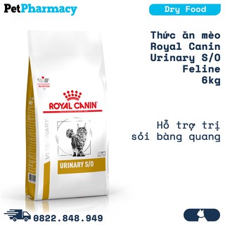 Thức ăn mèo Royal Canin Urinary S/O Feline 6kg - Hỗ trợ trị sỏi bàng quang Petpharmacy