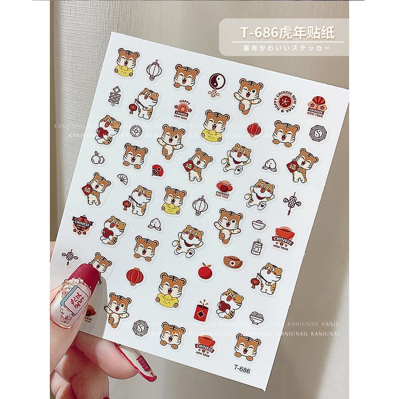 Sticker Mẫu Tết 2022 | Hình Dán Móng Tay