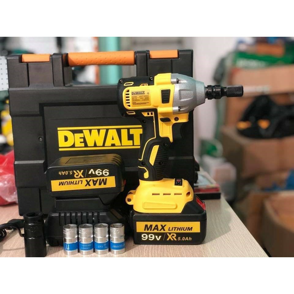 Máy Siết Bulong-Máy Bắn Vít DEWALT 99V Không Chổi Than-Pin Chuẩn 10Cell