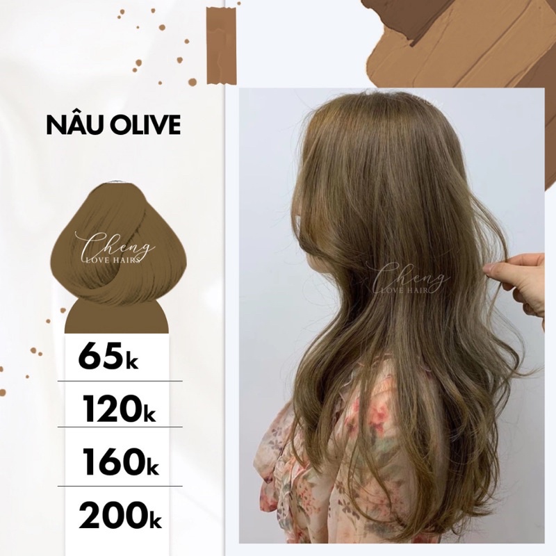 Thuốc Nhuộm Tóc Màu NÂU OLIU - NÂU OLIVE Không Tẩy | Chenglovehair, Chenglovehairs