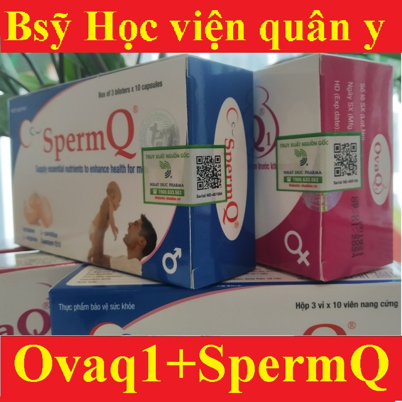(Che_tên) Ovaq1 (ovaq 1) và SpermQ (sperm Q) hỗ trợ mang thai