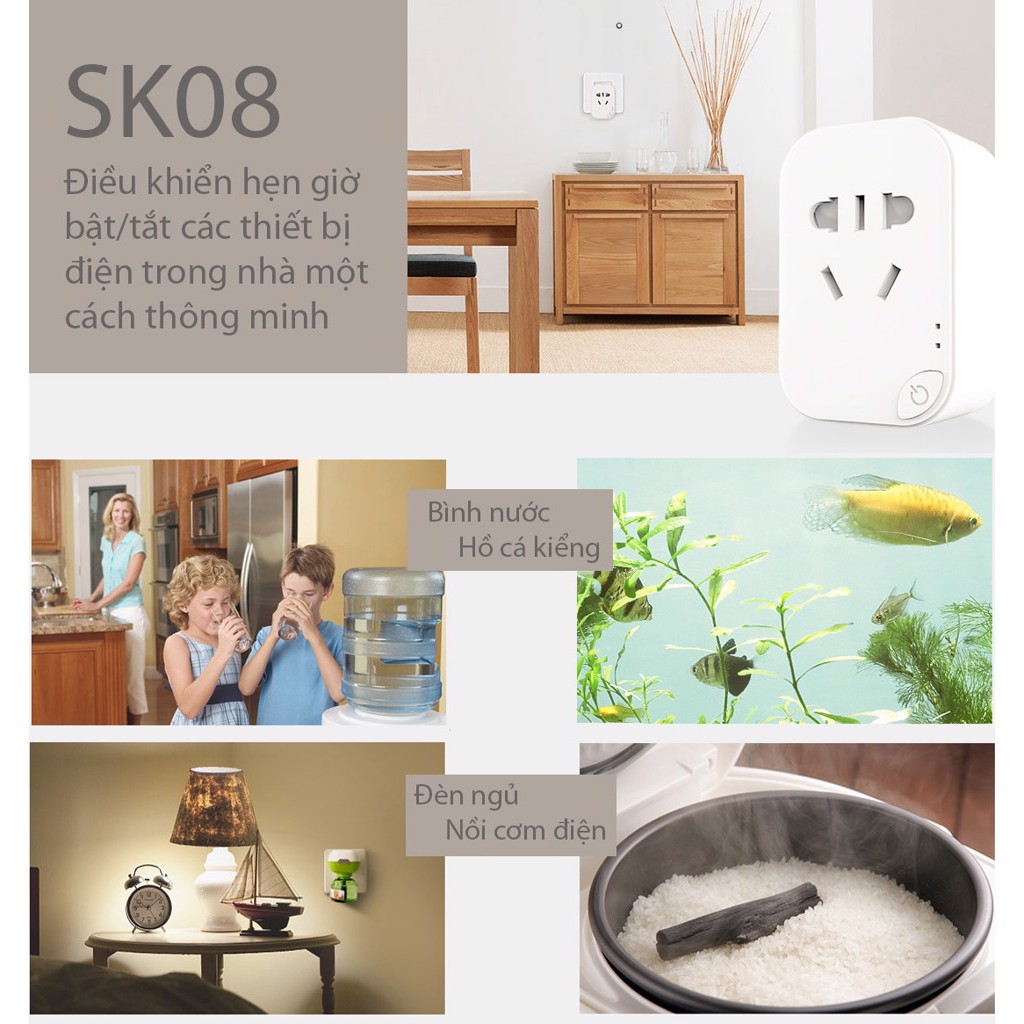 Ổ cắm thông minh SmartZ SK08