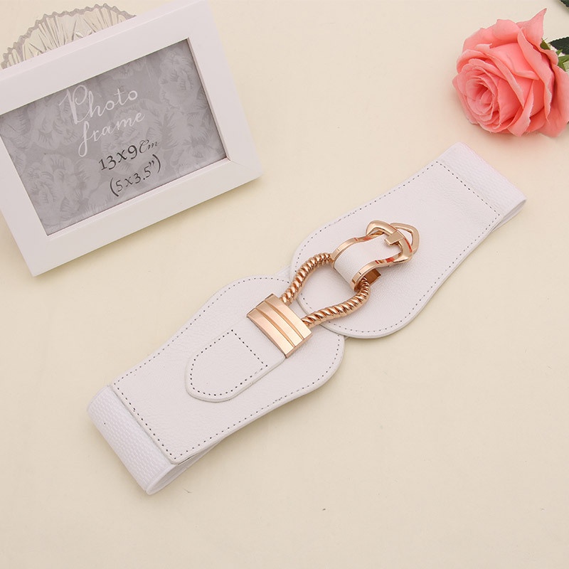 Dây Thắt Lưng Nữ Nịt Đầm Da Đai Váy Họa Tiết Khóa Cài Bản To Kim Loại Đen Đỏ Trắng Legaxi
