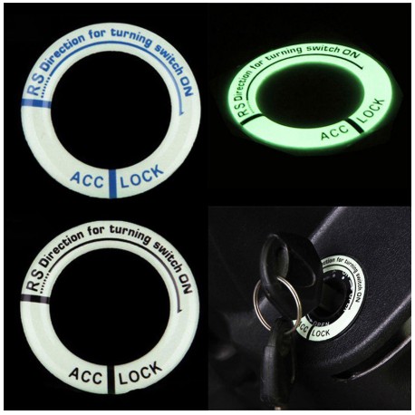 Vòng tròn đệm dạ quang dán trang trí công tắc điện ổ khóa xe hơi ô tô phản quang thời trang cho Toyota Vios Innova