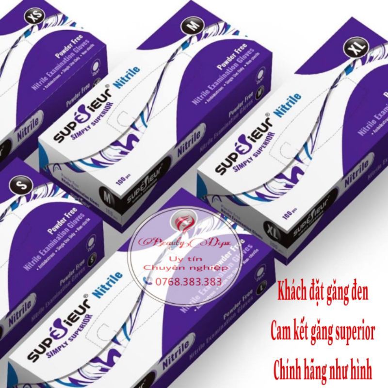 [20-50-100 Chiếc]Găng Tay Không Bột(Đen trắng)Dùng Trong Phun Xăm Spa | BigBuy360 - bigbuy360.vn