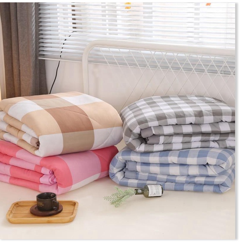 Mền 1 ĐỔI 1   Chăn bông cotton hình ca rô 200x230cm, mềm mịn với da, không bị phai màu. 8393